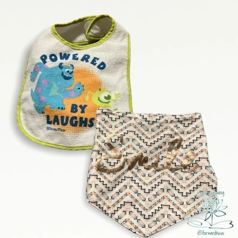 Bundle Sale 3 for $15 | Disney Monster’s Inc | Smile Baby | Bibs